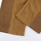 Verge Patchwork Kadife Pantolon