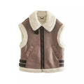Lily Zip-Up Sherpa Yelek