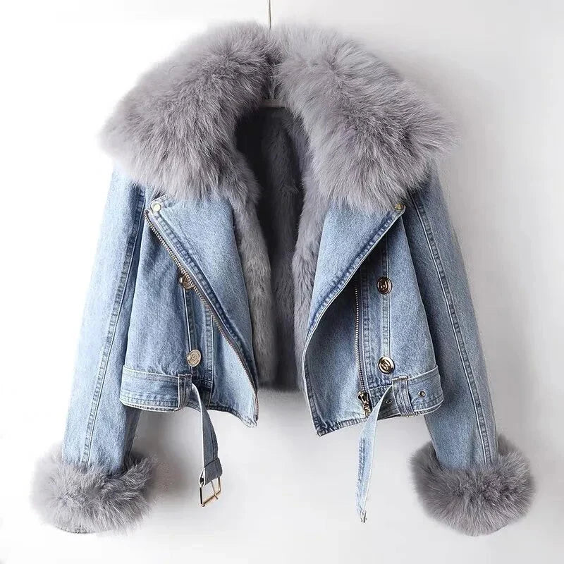 Avery Kürk Astarlı Denim Ceket
