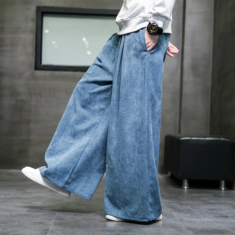 Aiko Wide-Cut Corduroy Pants