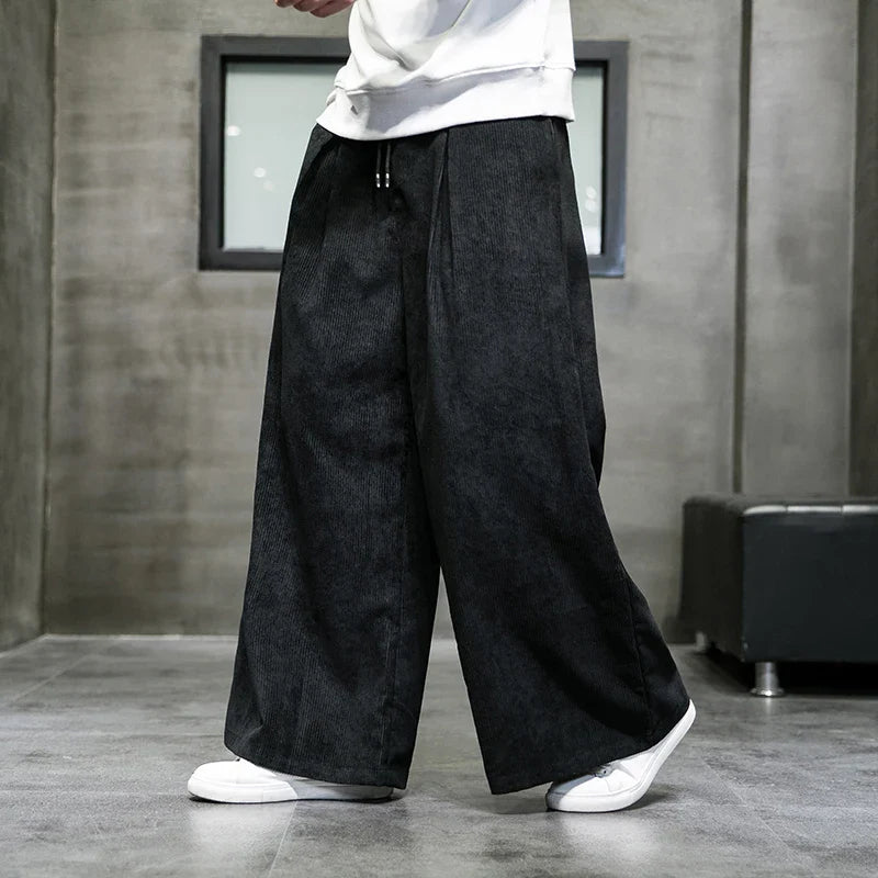 Aiko Wide-Cut Corduroy Pants