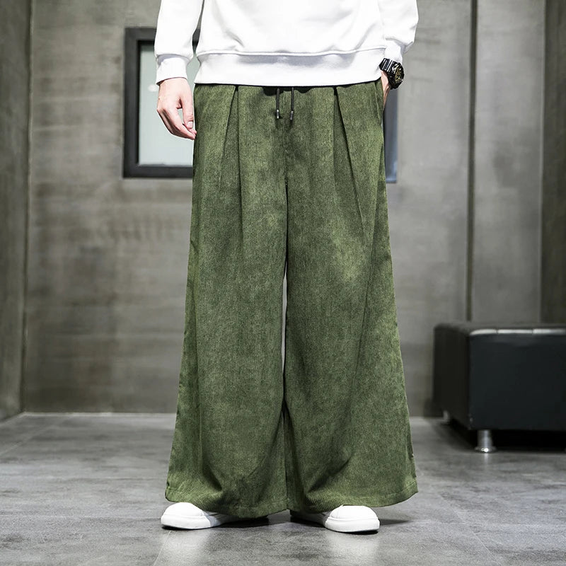 Aiko Wide-Cut Corduroy Pants
