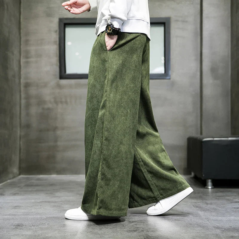 Aiko Wide-Cut Corduroy Pants