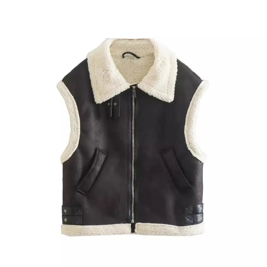 Lily Zip-Up Sherpa Yelek