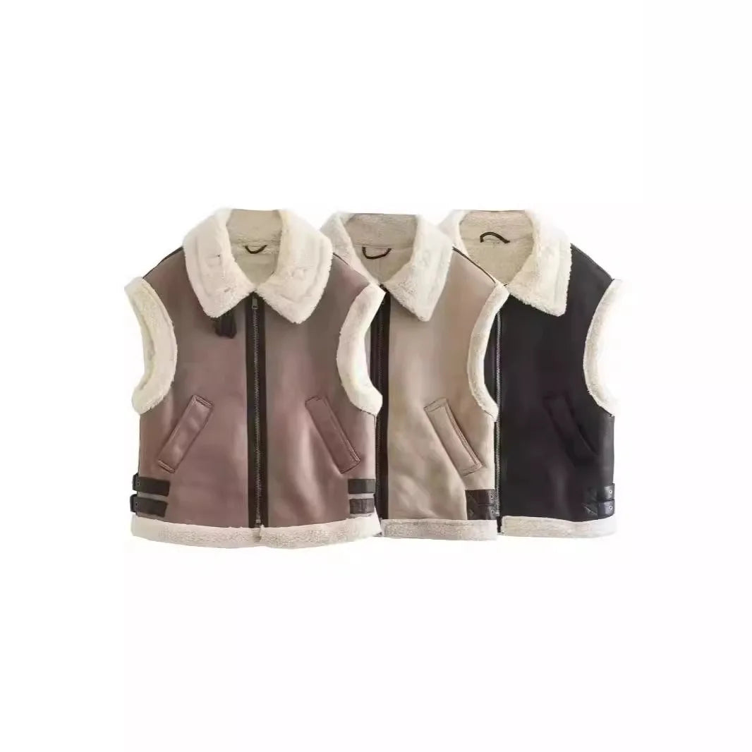Lily Zip-Up Sherpa Yelek