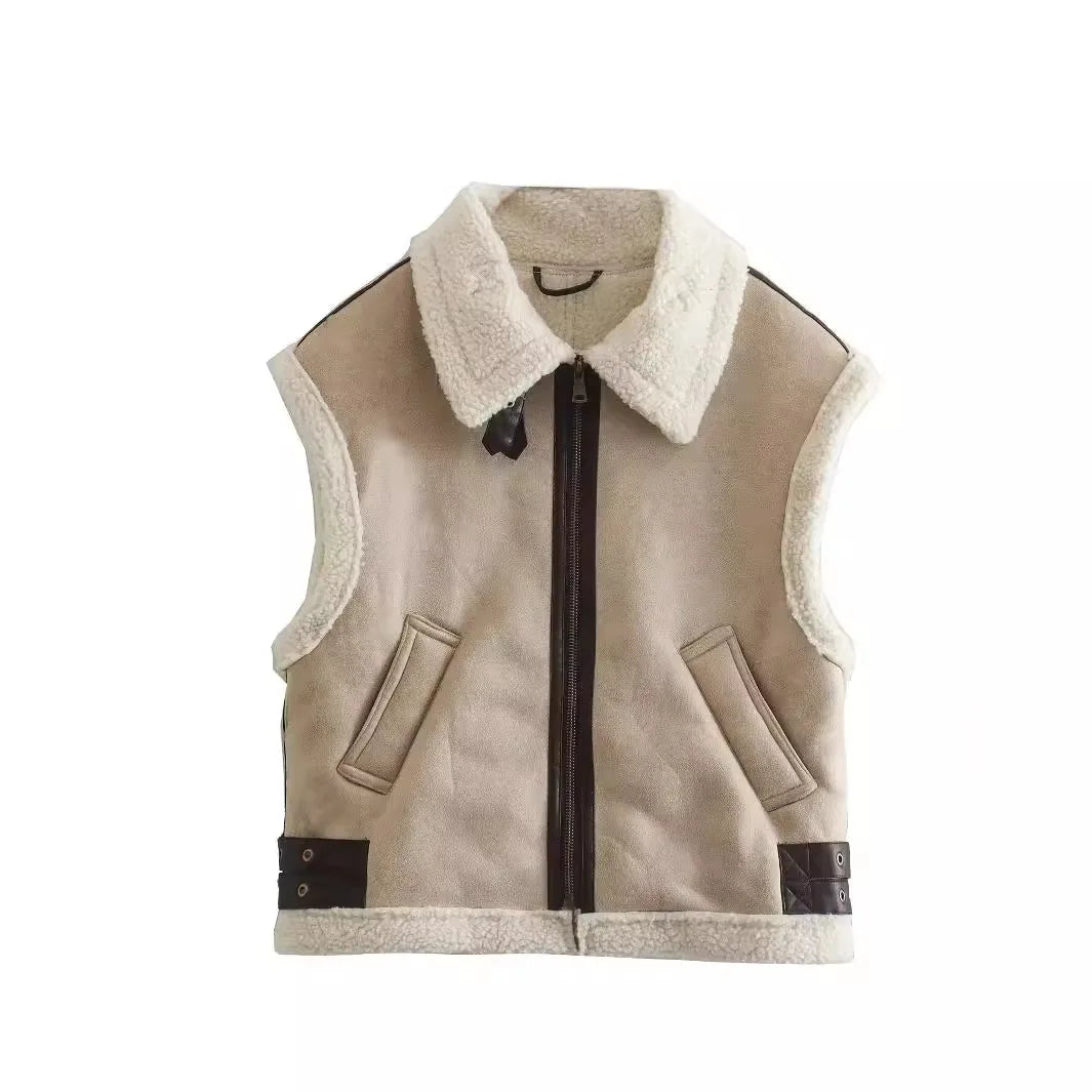 Lily Zip-Up Sherpa Yelek