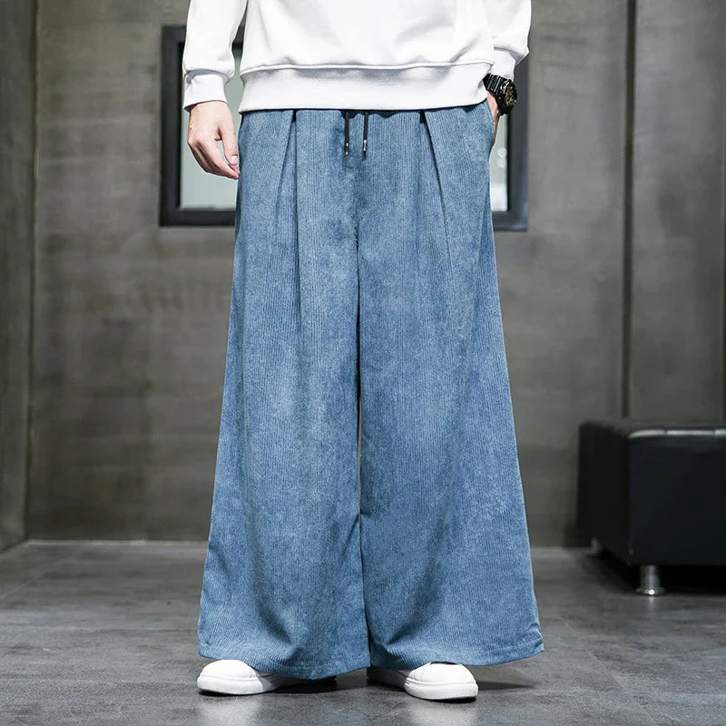 Aiko Wide-Cut Corduroy Pants