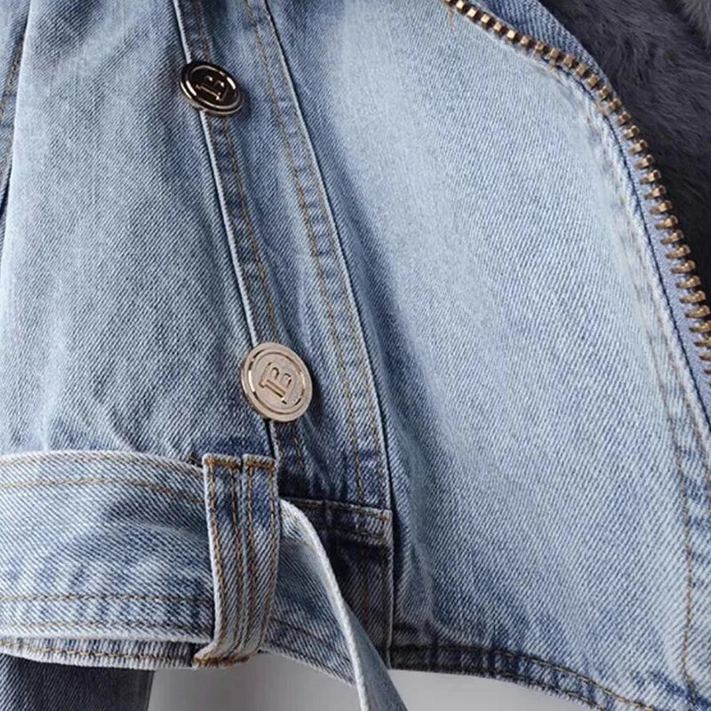 Avery Kürk Astarlı Denim Ceket