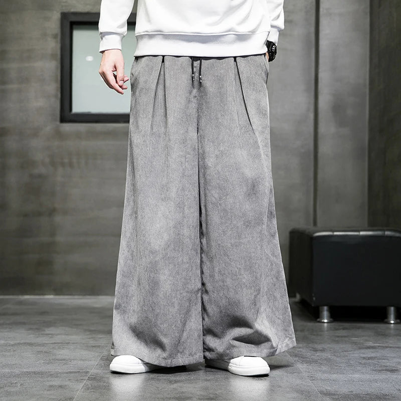 Aiko Wide-Cut Corduroy Pants